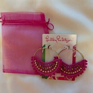 Lilly Pulitzer hoop earrings